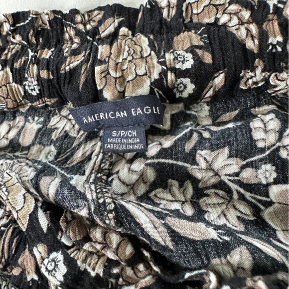 American Eagle Wide Leg Pants with Elastic Drawstring Waist Size Small - Picture 2 of 3